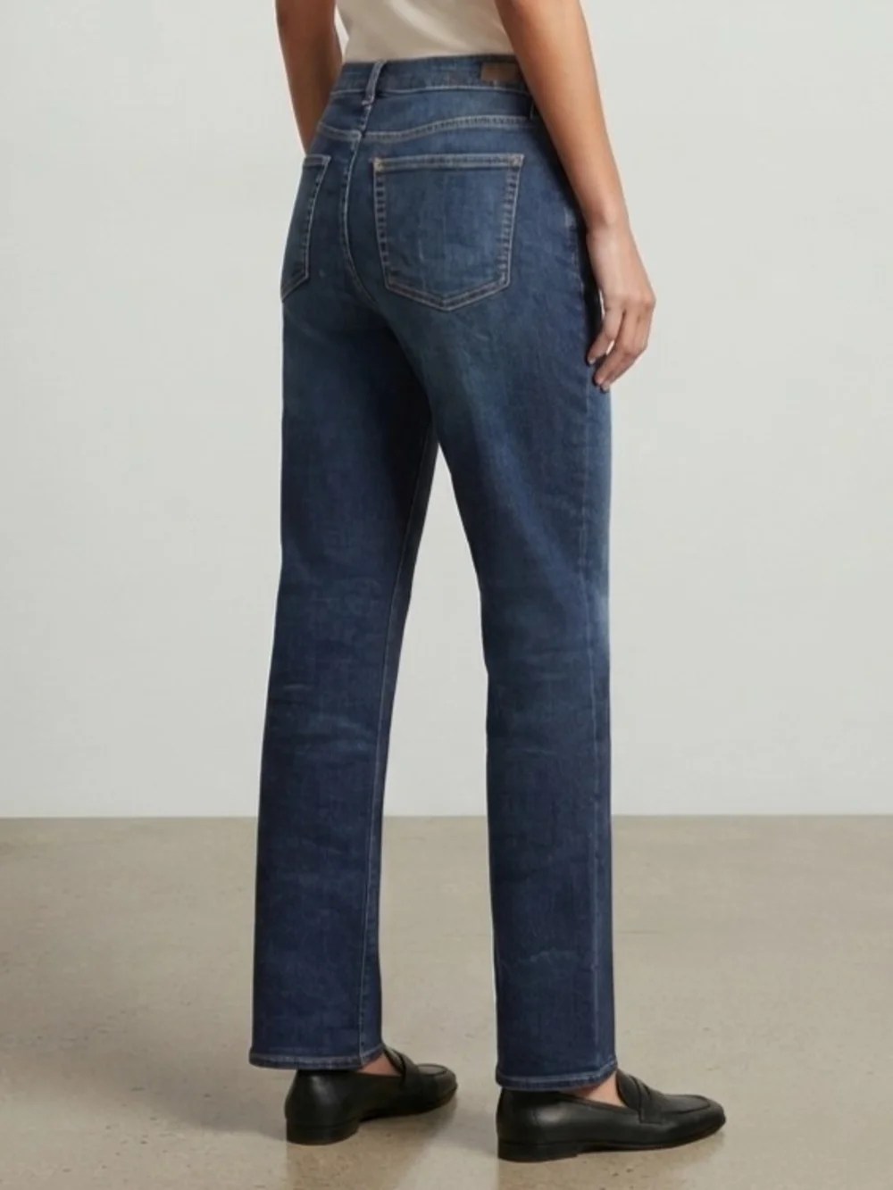 Ralph Lauren Premier Straight-Leg Mid/Dark Blue Jeans Size 8 - Picture 1 of 8